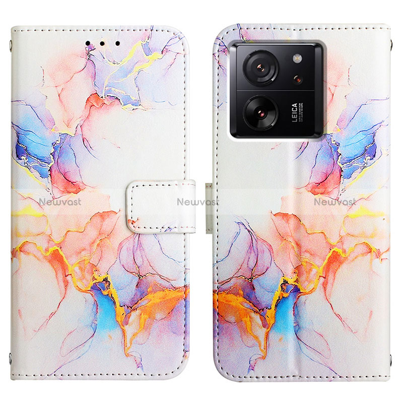 Leather Case Stands Fashionable Pattern Flip Cover Holder YB4 for Xiaomi Mi 13T 5G