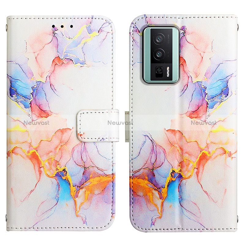 Leather Case Stands Fashionable Pattern Flip Cover Holder YB4 for Xiaomi Poco F5 Pro 5G