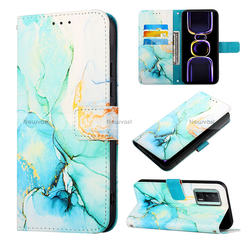 Leather Case Stands Fashionable Pattern Flip Cover Holder YB4 for Xiaomi Poco F5 Pro 5G