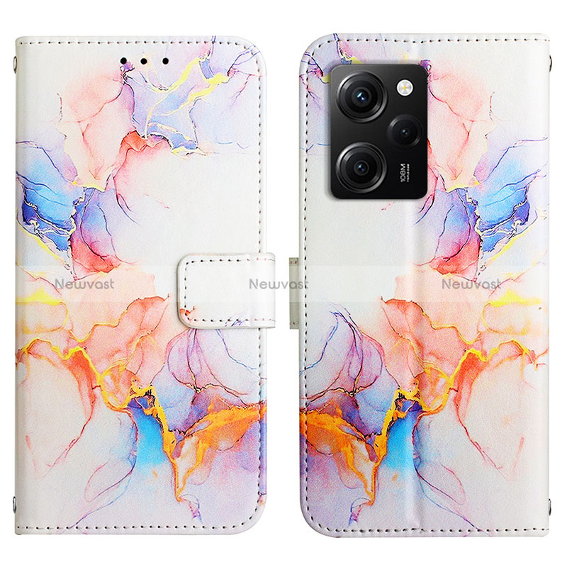 Leather Case Stands Fashionable Pattern Flip Cover Holder YB4 for Xiaomi Poco X5 Pro 5G