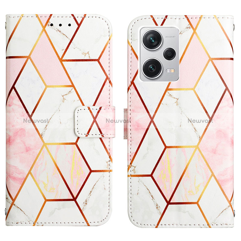 Leather Case Stands Fashionable Pattern Flip Cover Holder YB4 for Xiaomi Redmi Note 12 Explorer