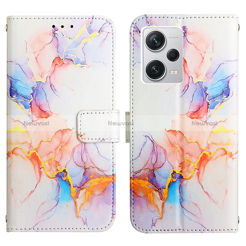 Leather Case Stands Fashionable Pattern Flip Cover Holder YB4 for Xiaomi Redmi Note 12 Explorer