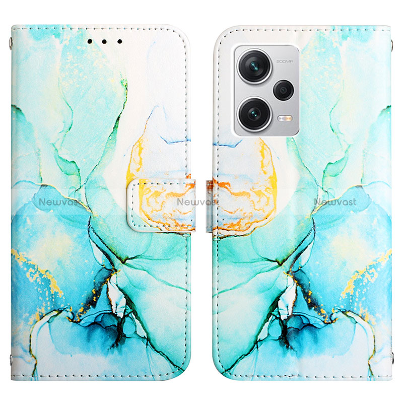 Leather Case Stands Fashionable Pattern Flip Cover Holder YB4 for Xiaomi Redmi Note 12 Explorer