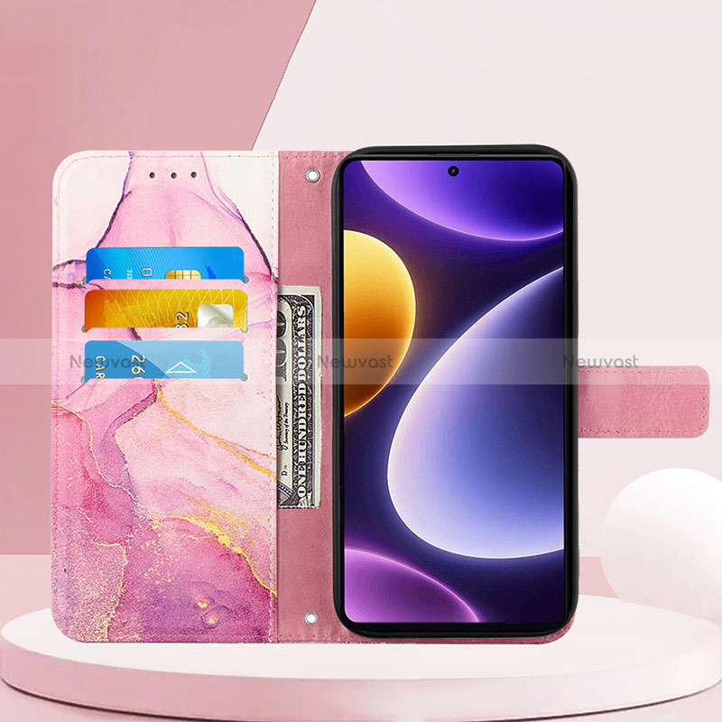 Leather Case Stands Fashionable Pattern Flip Cover Holder YB4 for Xiaomi Redmi Note 12 Turbo 5G