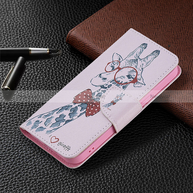 Leather Case Stands Fashionable Pattern Flip Cover L02 Holder for Apple iPhone 16 Pro Black