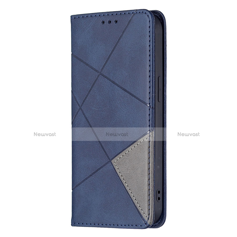 Leather Case Stands Fashionable Pattern Flip Cover L04 Holder for Apple iPhone 14 Plus Blue