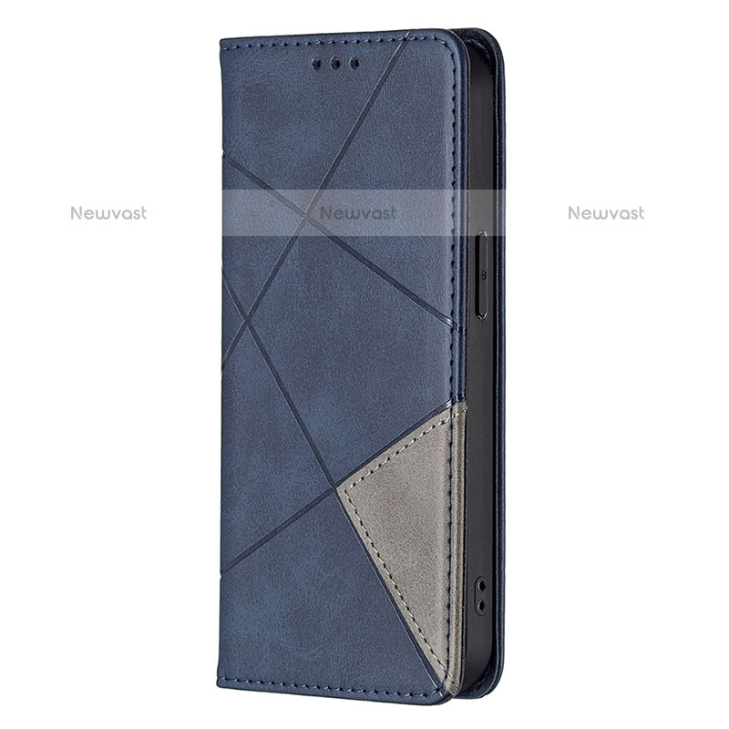 Leather Case Stands Fashionable Pattern Flip Cover L04 Holder for Apple iPhone 14 Pro Blue