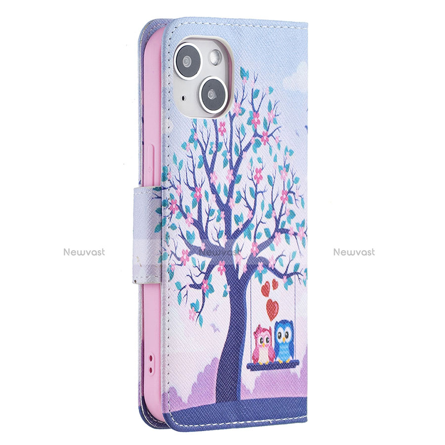 Leather Case Stands Fashionable Pattern Flip Cover L07 Holder for Apple iPhone 13 Mini Mixed