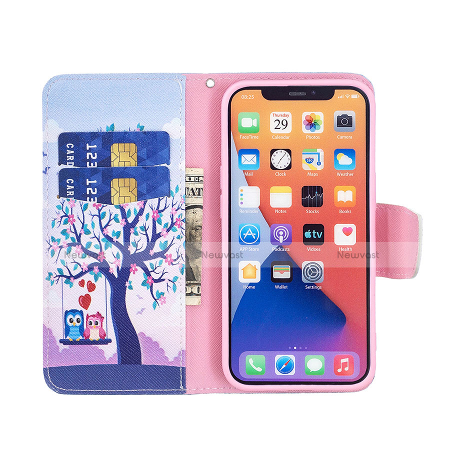 Leather Case Stands Fashionable Pattern Flip Cover L07 Holder for Apple iPhone 13 Mini Mixed