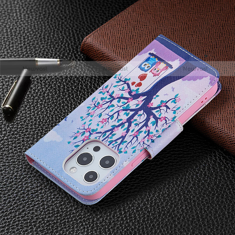 Leather Case Stands Fashionable Pattern Flip Cover L07 Holder for Apple iPhone 15 Pro Max Mixed