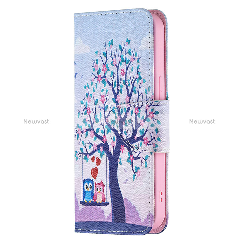 Leather Case Stands Fashionable Pattern Flip Cover L07 Holder for Apple iPhone 15 Pro Mixed