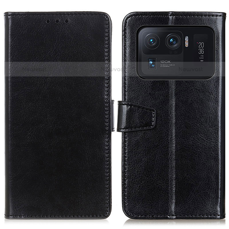 Leather Case Stands Flip Cover A06D Holder for Xiaomi Mi 11 Ultra 5G Black