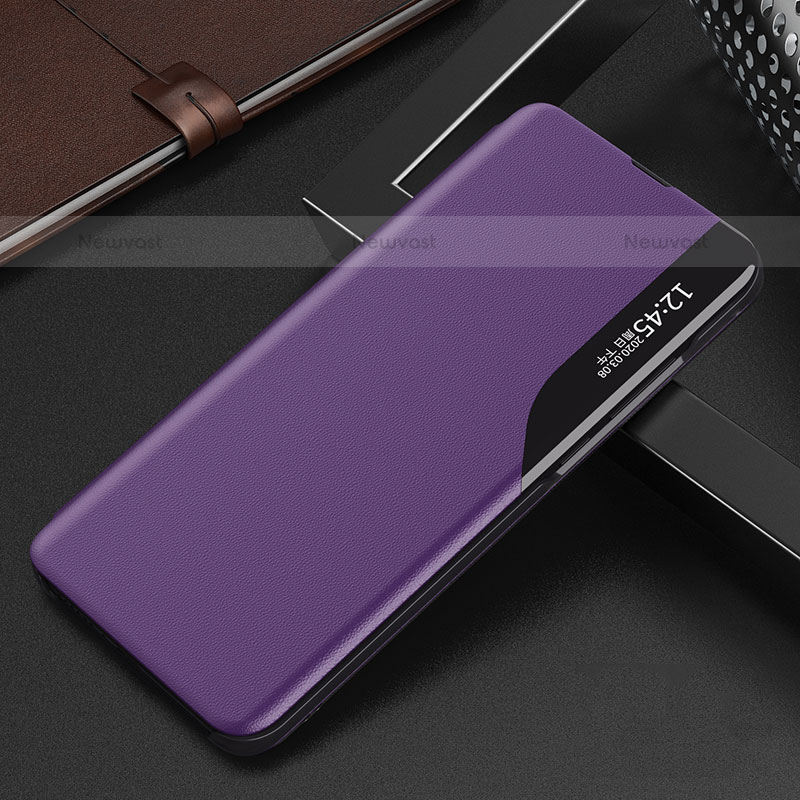 Leather Case Stands Flip Cover A10D Holder for Xiaomi Mi 11 Pro 5G Purple