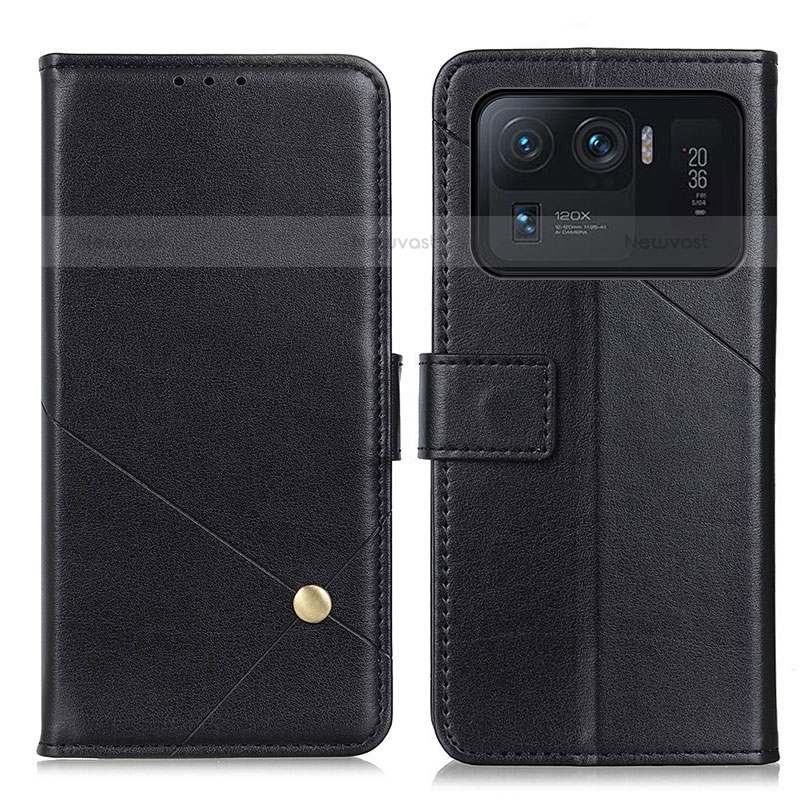 Leather Case Stands Flip Cover D04Y Holder for Xiaomi Mi 11 Ultra 5G Black