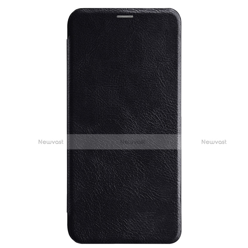 Leather Case Stands Flip Cover F01 for Huawei Mate 20 Lite Black