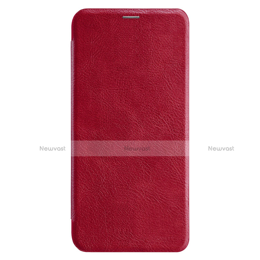 Leather Case Stands Flip Cover F01 for Huawei Mate 20 Lite Red