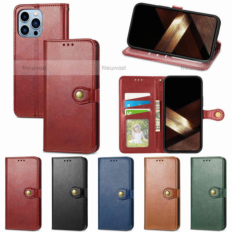 Leather Case Stands Flip Cover F01 Holder for Apple iPhone 14 Pro