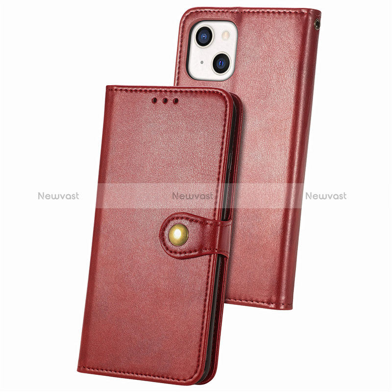 Leather Case Stands Flip Cover F01 Holder for Apple iPhone 15