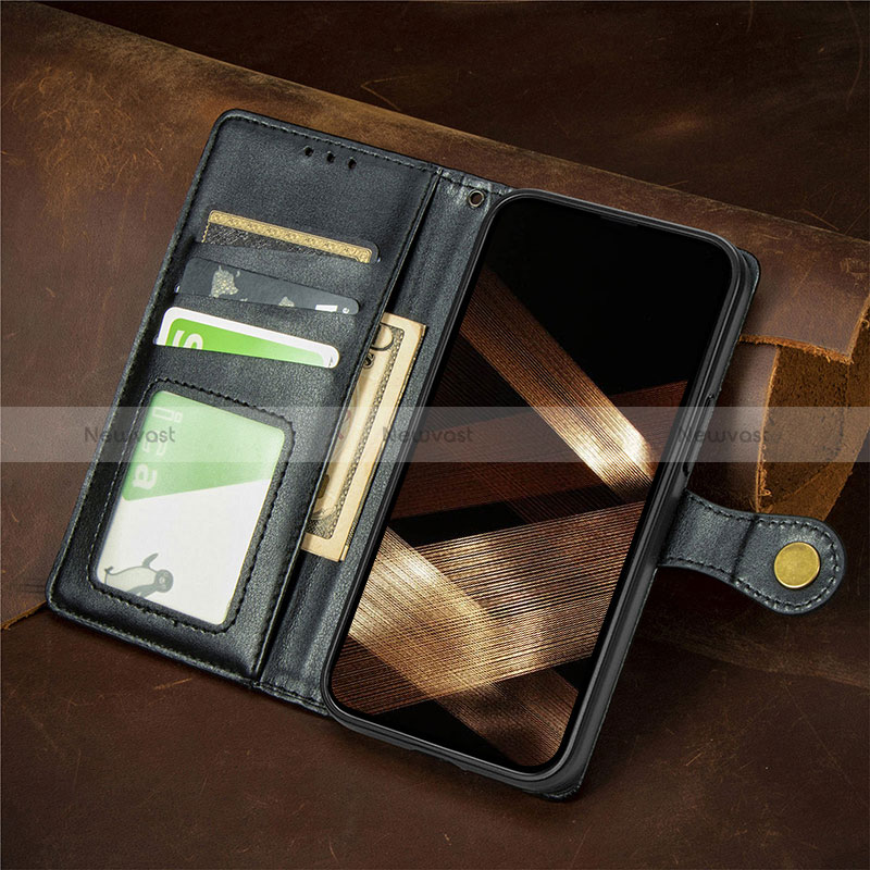 Leather Case Stands Flip Cover F02 Holder for Apple iPhone 14 Pro Max