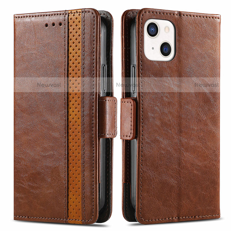 Leather Case Stands Flip Cover F03 Holder for Apple iPhone 14