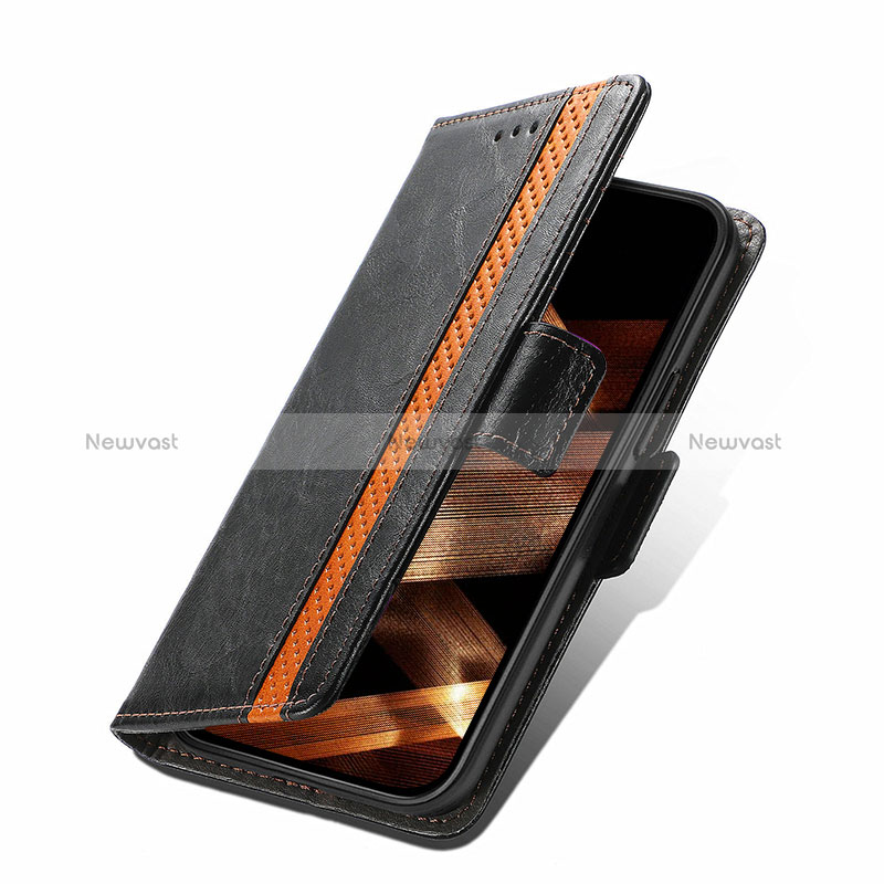 Leather Case Stands Flip Cover F03 Holder for Apple iPhone 15