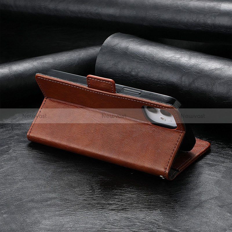 Leather Case Stands Flip Cover F04 Holder for Apple iPhone 15