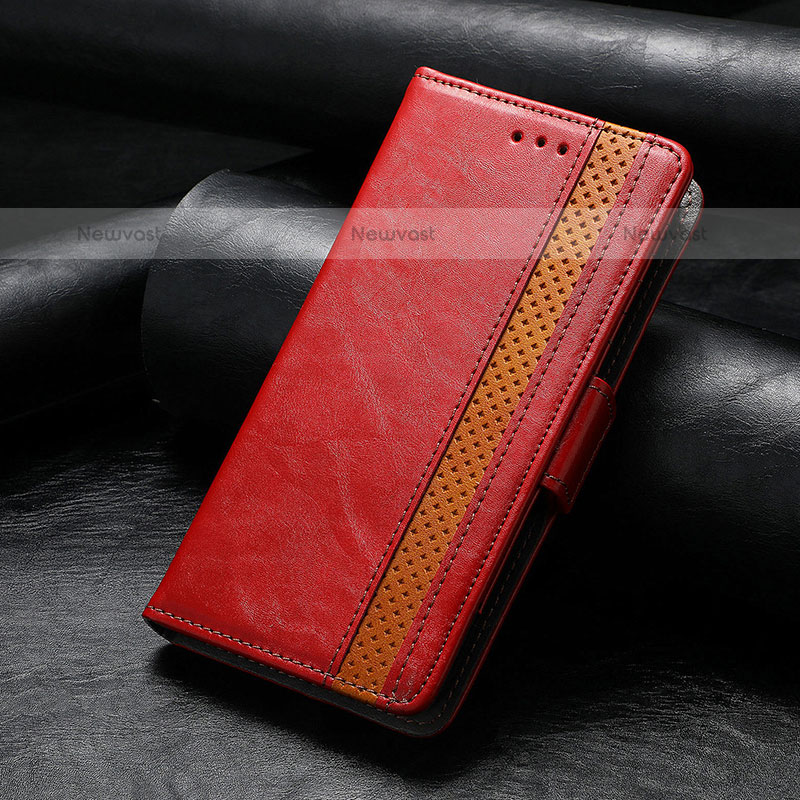 Leather Case Stands Flip Cover F04 Holder for Apple iPhone 15 Pro Max