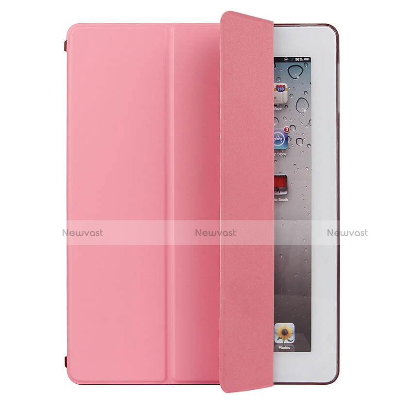 Leather Case Stands Flip Cover for Apple iPad 2 Pink