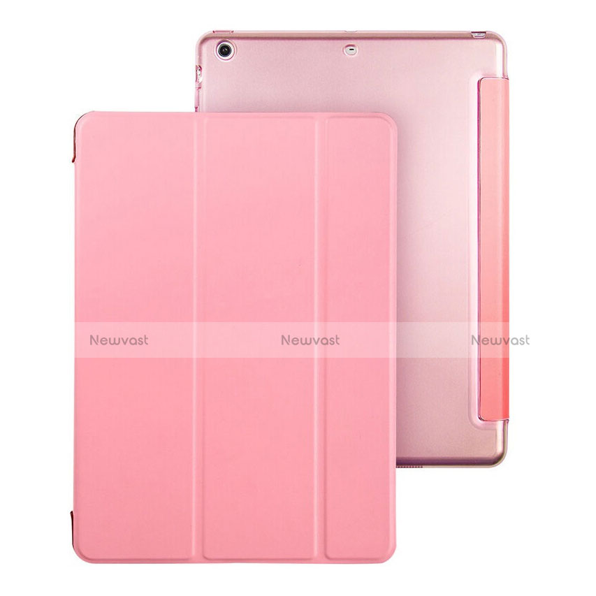 Leather Case Stands Flip Cover for Apple iPad Air Pink