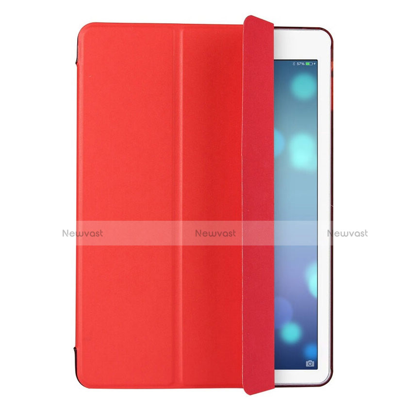 Leather Case Stands Flip Cover for Apple iPad Air Red