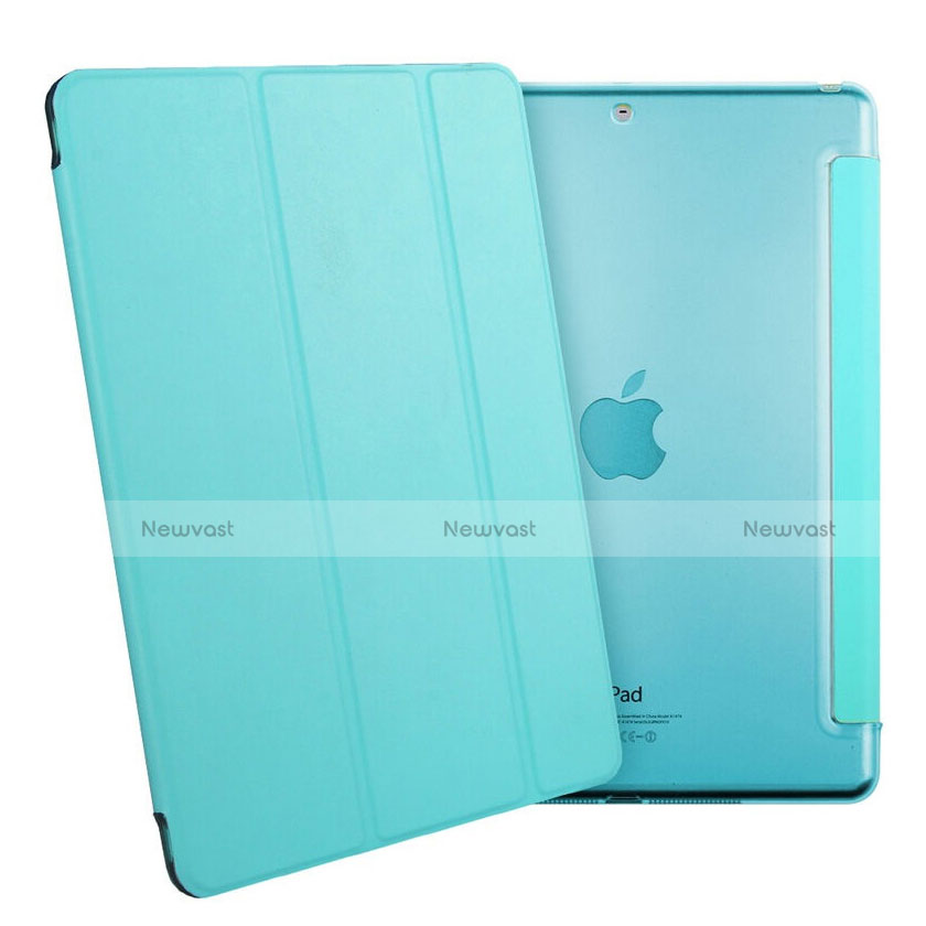 Leather Case Stands Flip Cover for Apple iPad Air Sky Blue