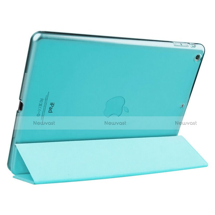 Leather Case Stands Flip Cover for Apple iPad Air Sky Blue