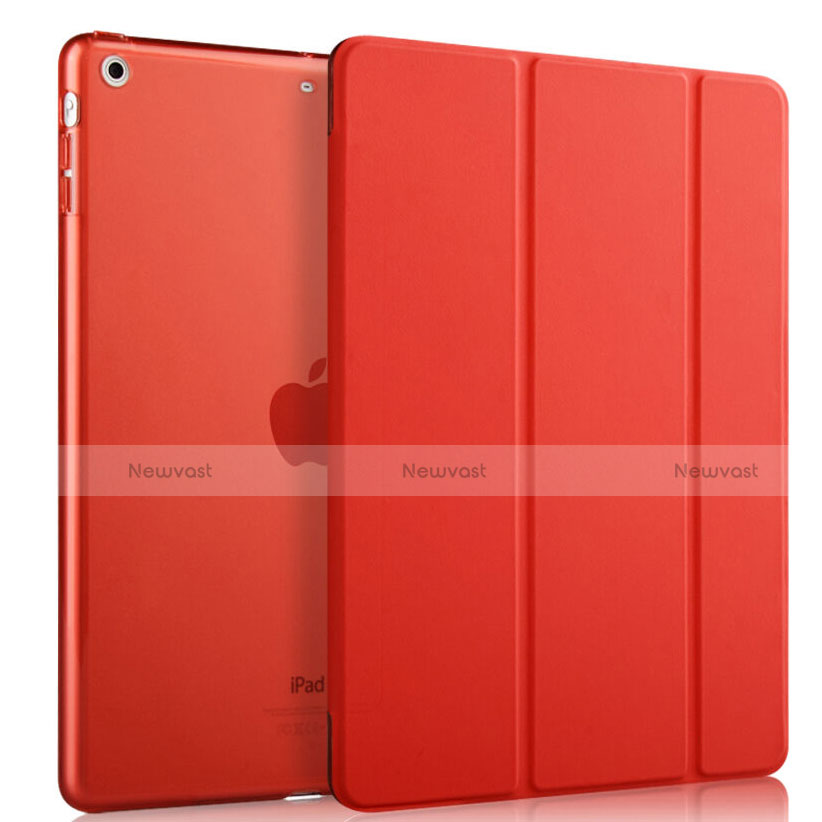 Leather Case Stands Flip Cover for Apple iPad Mini 3 Red