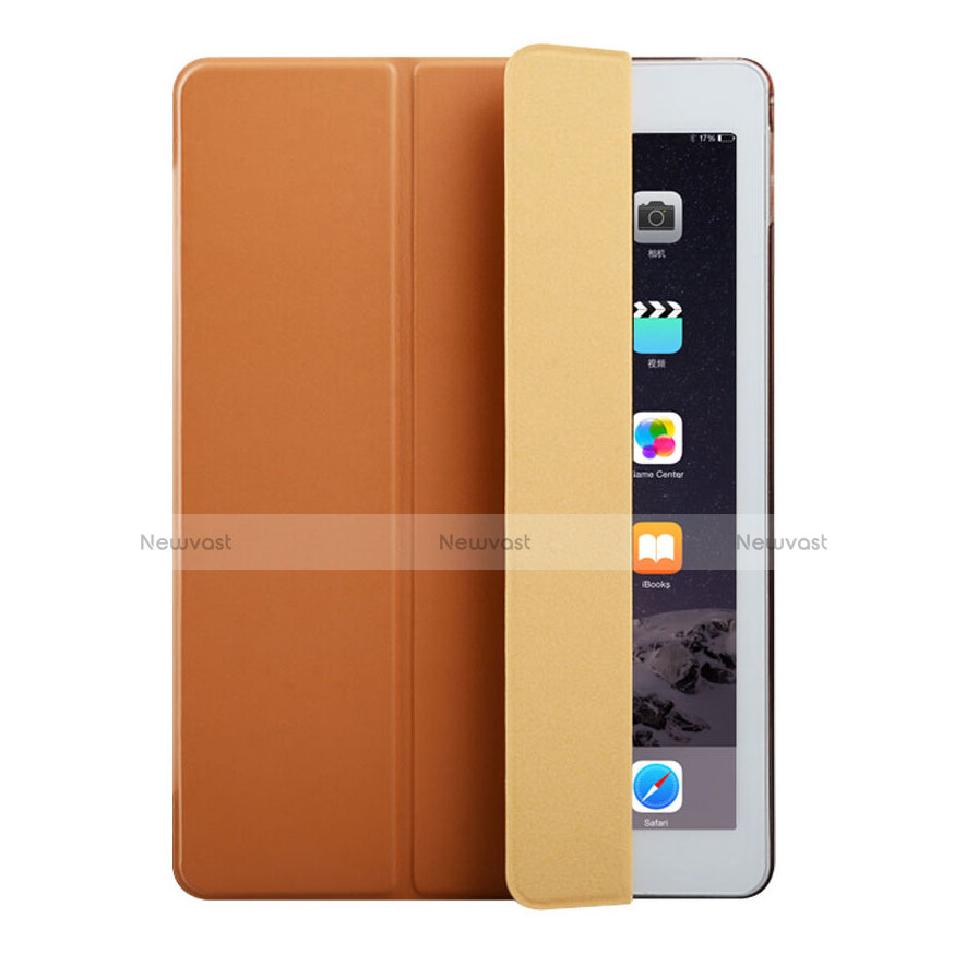 Leather Case Stands Flip Cover for Apple iPad Mini 4 Brown