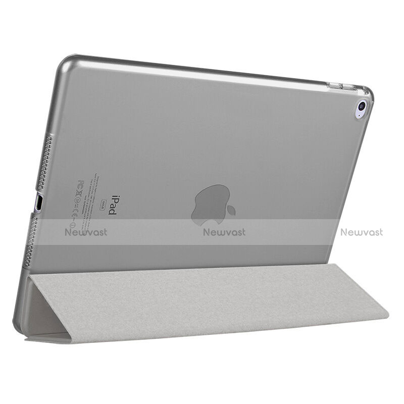 Leather Case Stands Flip Cover for Apple iPad Mini 4 Gray