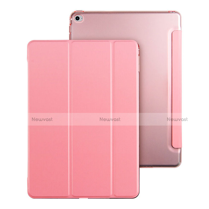 Leather Case Stands Flip Cover for Apple iPad Mini 4 Pink