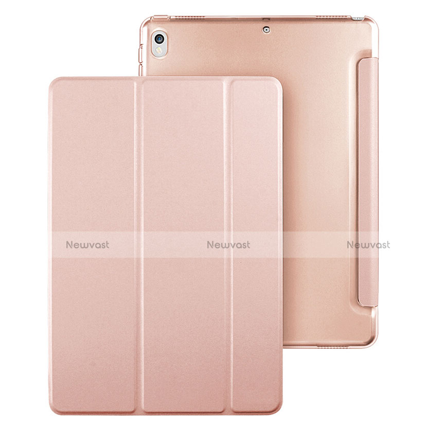 Leather Case Stands Flip Cover for Apple iPad Pro 12.9 (2017) Rose Gold