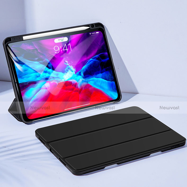 Leather Case Stands Flip Cover for Apple iPad Pro 12.9 (2020) Black