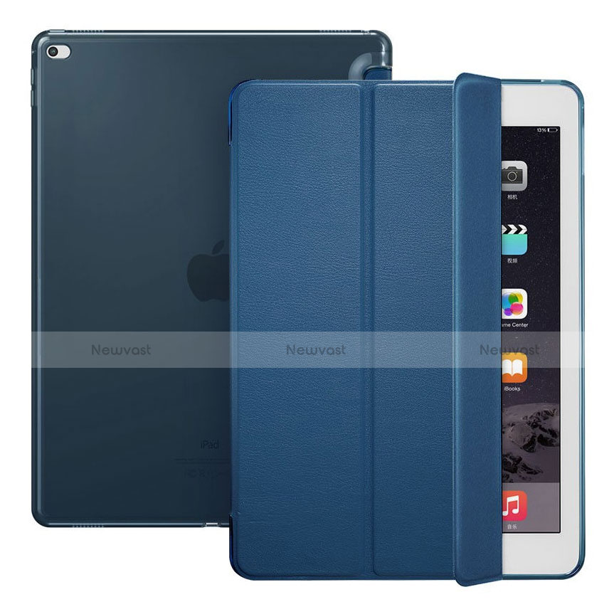 Leather Case Stands Flip Cover for Apple iPad Pro 12.9 Blue