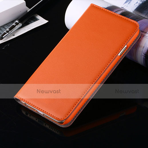 Leather Case Stands Flip Cover for Apple iPhone 6 Orange