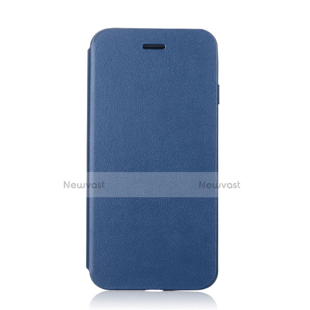 Leather Case Stands Flip Cover for Apple iPhone 6 Plus Blue