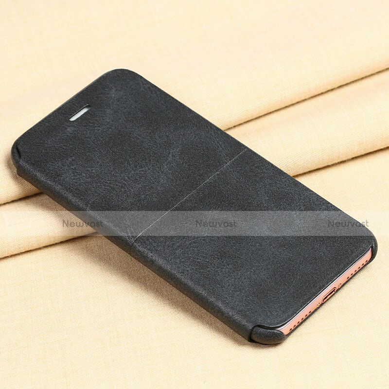 Leather Case Stands Flip Cover for Apple iPhone 7 Black