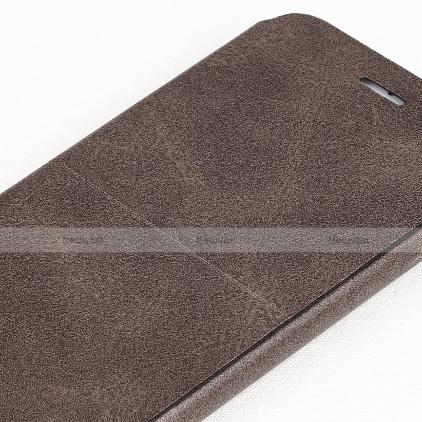 Leather Case Stands Flip Cover for Apple iPhone 7 Brown