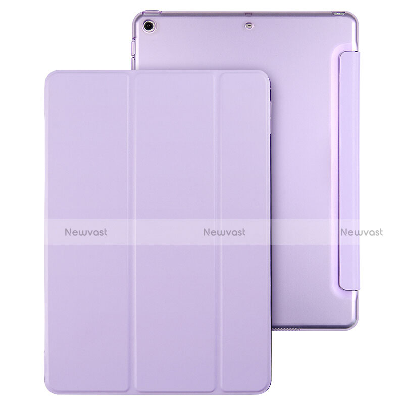 Leather Case Stands Flip Cover for Apple New iPad 9.7 (2017) Purple