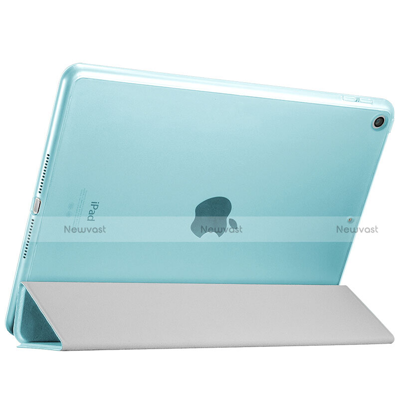 Leather Case Stands Flip Cover for Apple New iPad 9.7 (2017) Sky Blue