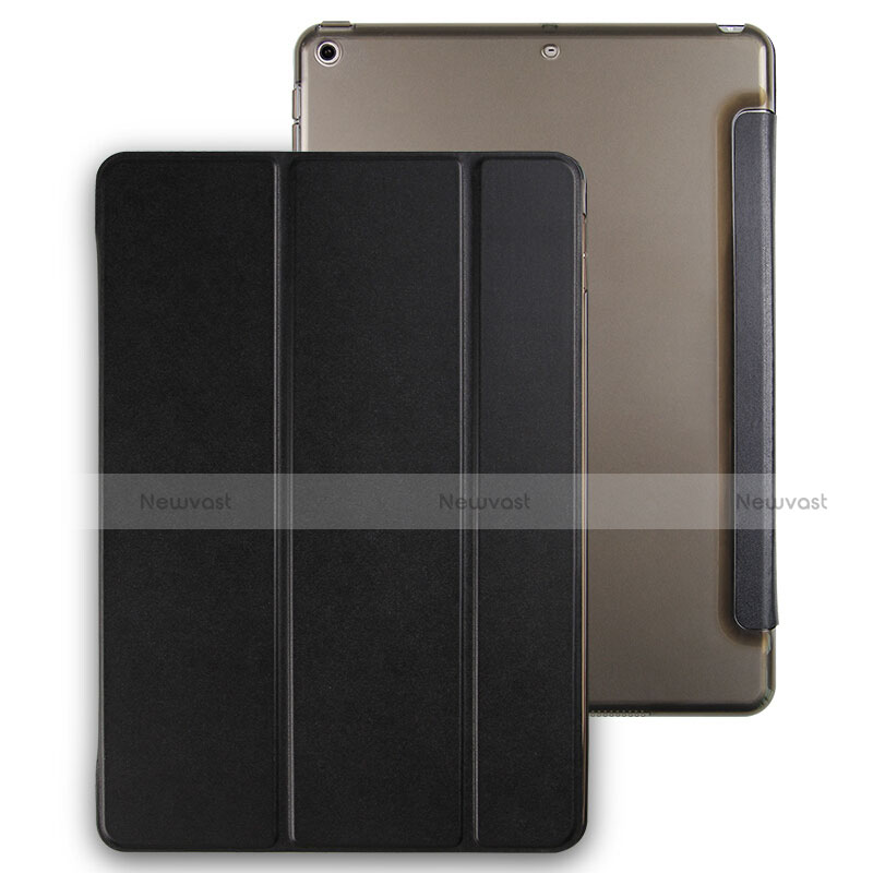 Leather Case Stands Flip Cover for Apple New iPad 9.7 (2018) Black