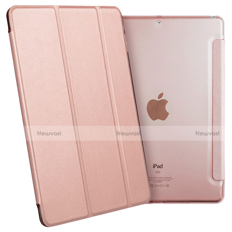 Leather Case Stands Flip Cover for Apple New iPad Pro 9.7 (2017) Rose Gold