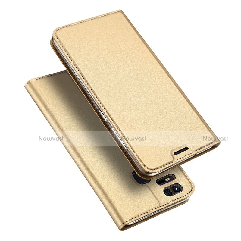 Leather Case Stands Flip Cover for Asus Zenfone 3 Zoom Gold