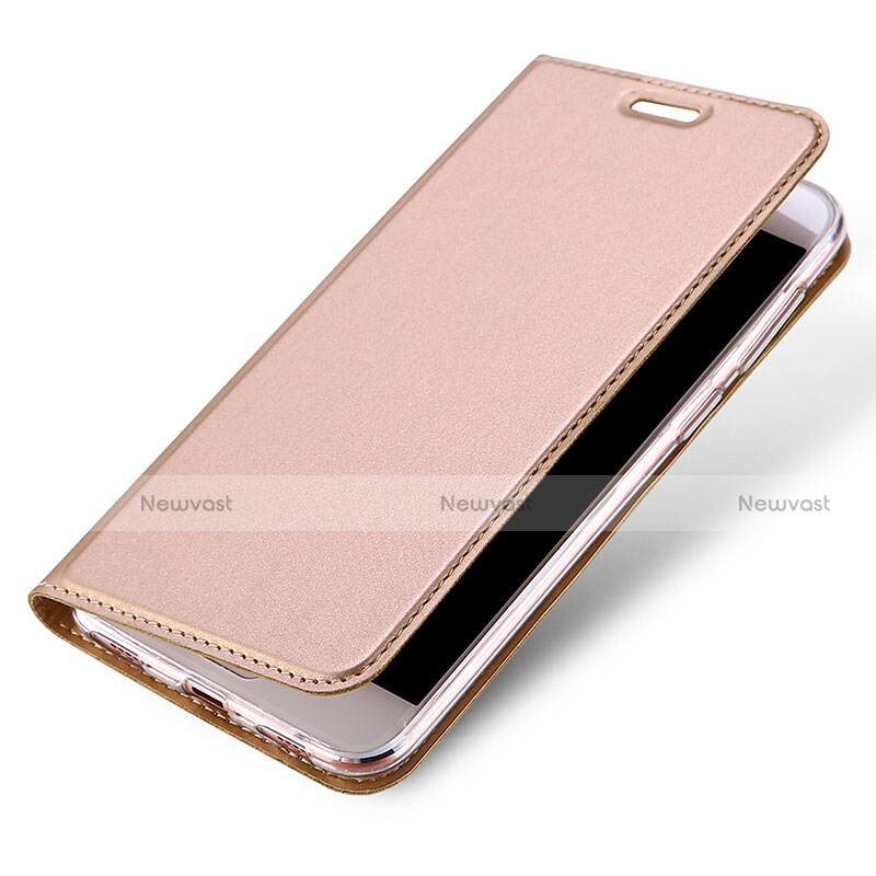 Leather Case Stands Flip Cover for Asus Zenfone 4 Max ZC554KL Rose Gold