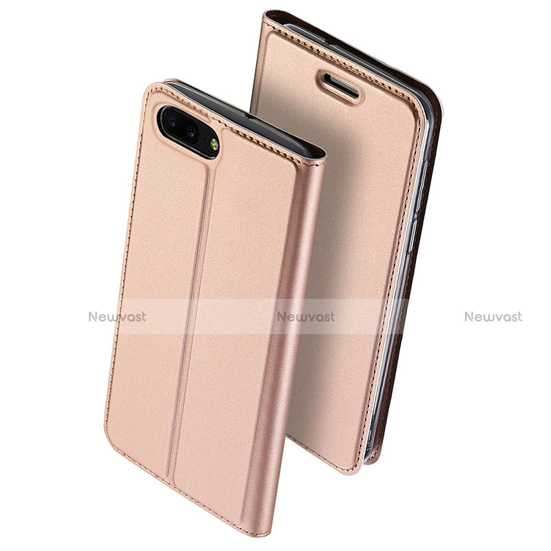 Leather Case Stands Flip Cover for Asus Zenfone 4 ZE554KL Rose Gold